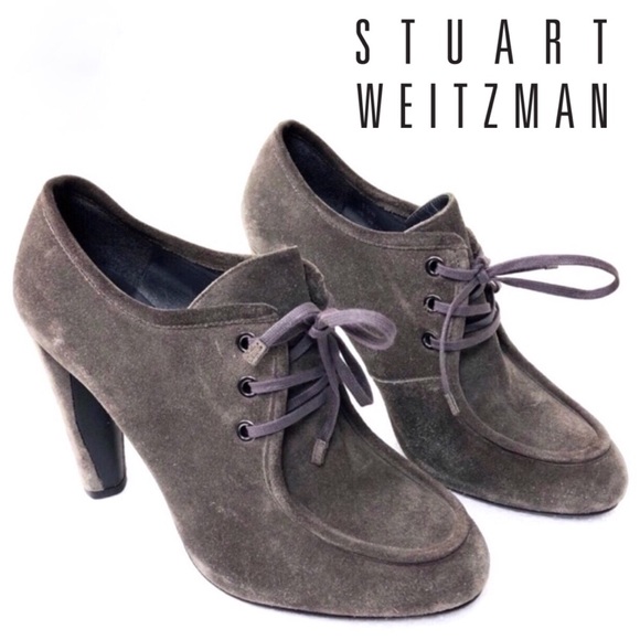 stuart weitzman suede lace up boots